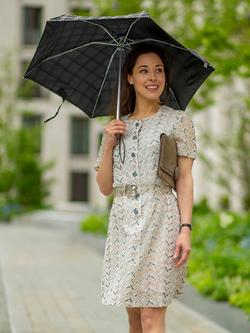 Fulton Tiny 1 Check Umbrella, Gold/Multi - view 2, Gold Multi Gold