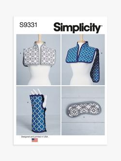 Simplicity Hot or Cold Shoulder Wraps, Mask and Wrist Wrap Sewing Pattern, S9331, Multi