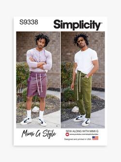 Simplicity Men's Pull-On Pants and Shorts Sewing Pattern, S9338, Multi
