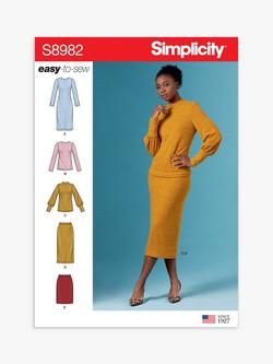 Simplicity Misses' Easy to Sew Dress, Top and Skirt Sewing Pattern, S8982, Aa