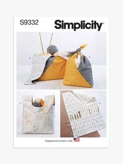 Simplicity Craft Bag Sewing Pattern, S9332, Multi