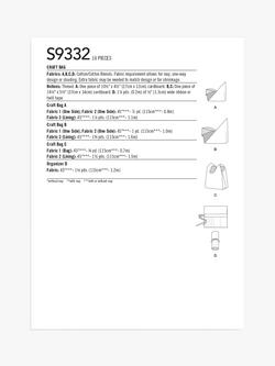 Simplicity Craft Bag Sewing Pattern, S9332 - view 2, Multi