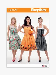Simplicity Misses' Full Skirt Dresses Sewing Pattern, S8979, U5