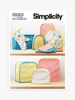 Simplicity Appliance Cover and Kitchen Textiles Sewing Pattern, S9303, Multi
