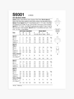 Simplicity Kids' and Adults' Aprons Sewing Pattern, S9301 - view 2, Multi