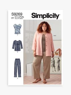 Simplicity Women's Jacket, Kit Top and Pants Sewing Pattern, S9269, GG, Multi