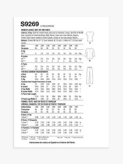 Simplicity Women's Jacket, Kit Top and Pants Sewing Pattern, S9269, GG - view 2, Multi