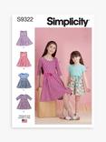 Simplicity Children's and Girls' Pullover Dresses Sewing Pattern, S9322