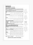 Simplicity Children's and Girls' Pullover Dresses Sewing Pattern, S9322