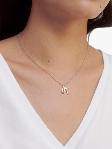 Monica Vinader Initial Necklace Adjustable 41-46cm/16-18", Silver - view 2, Silver