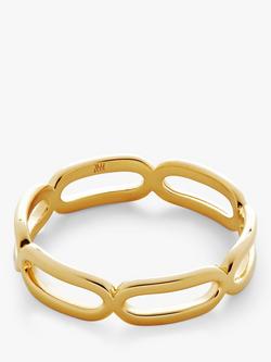 Monica Vinader Paperclip Stacking Ring, Gold, Gold