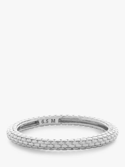 Monica Vinader Heirloom Stacking Ring, Silver - view 2, Silver