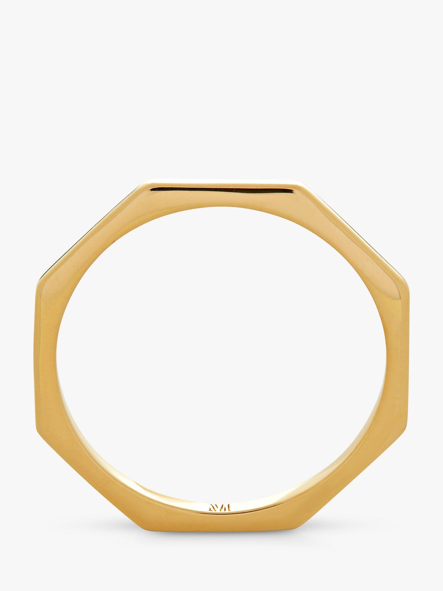 Monica Vinader Octagon Stacking Ring, Gold, S