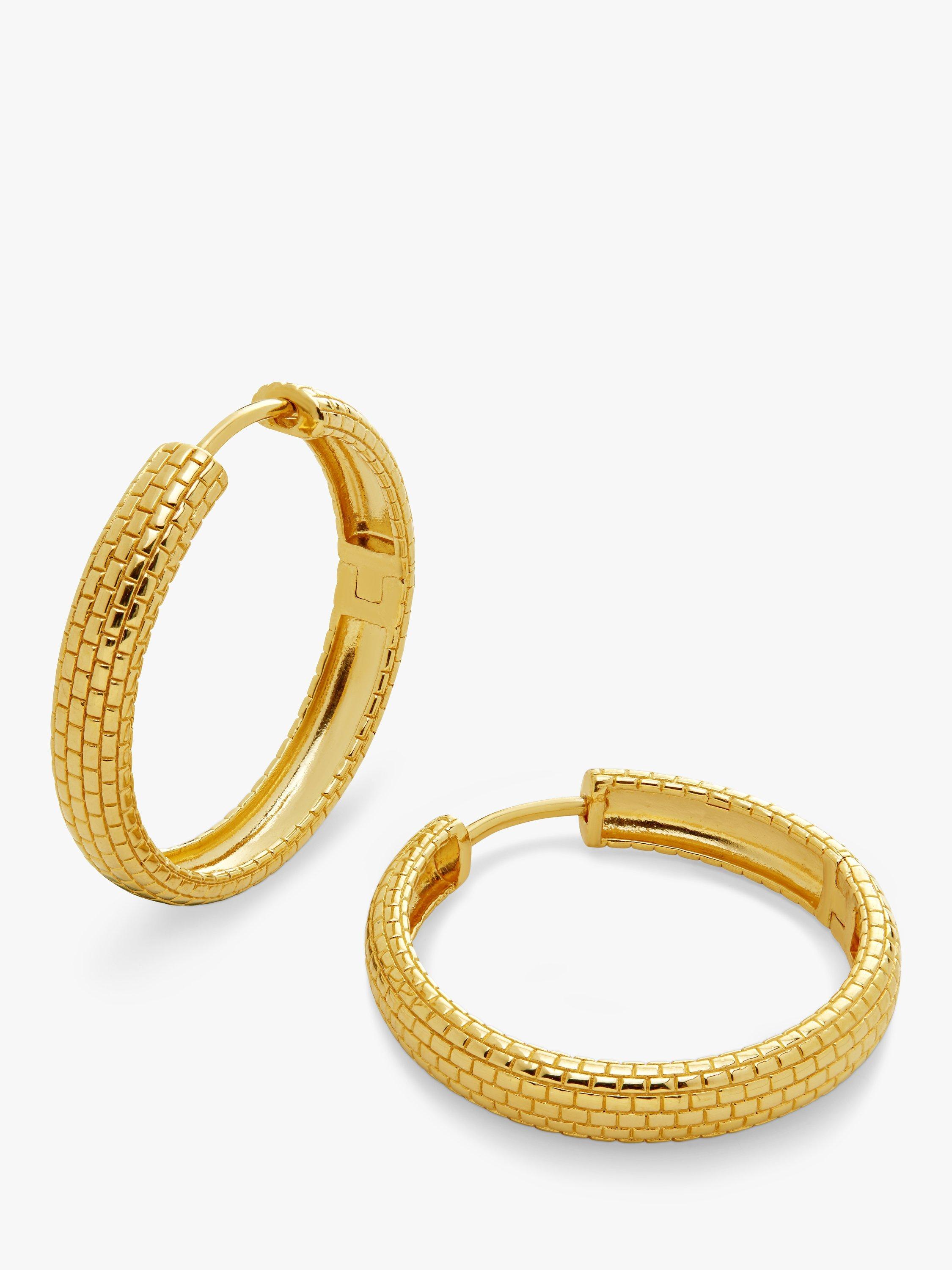 Product image 1 of 4, which shows Monica Vinader Heirloom Medium Earrings, Gold