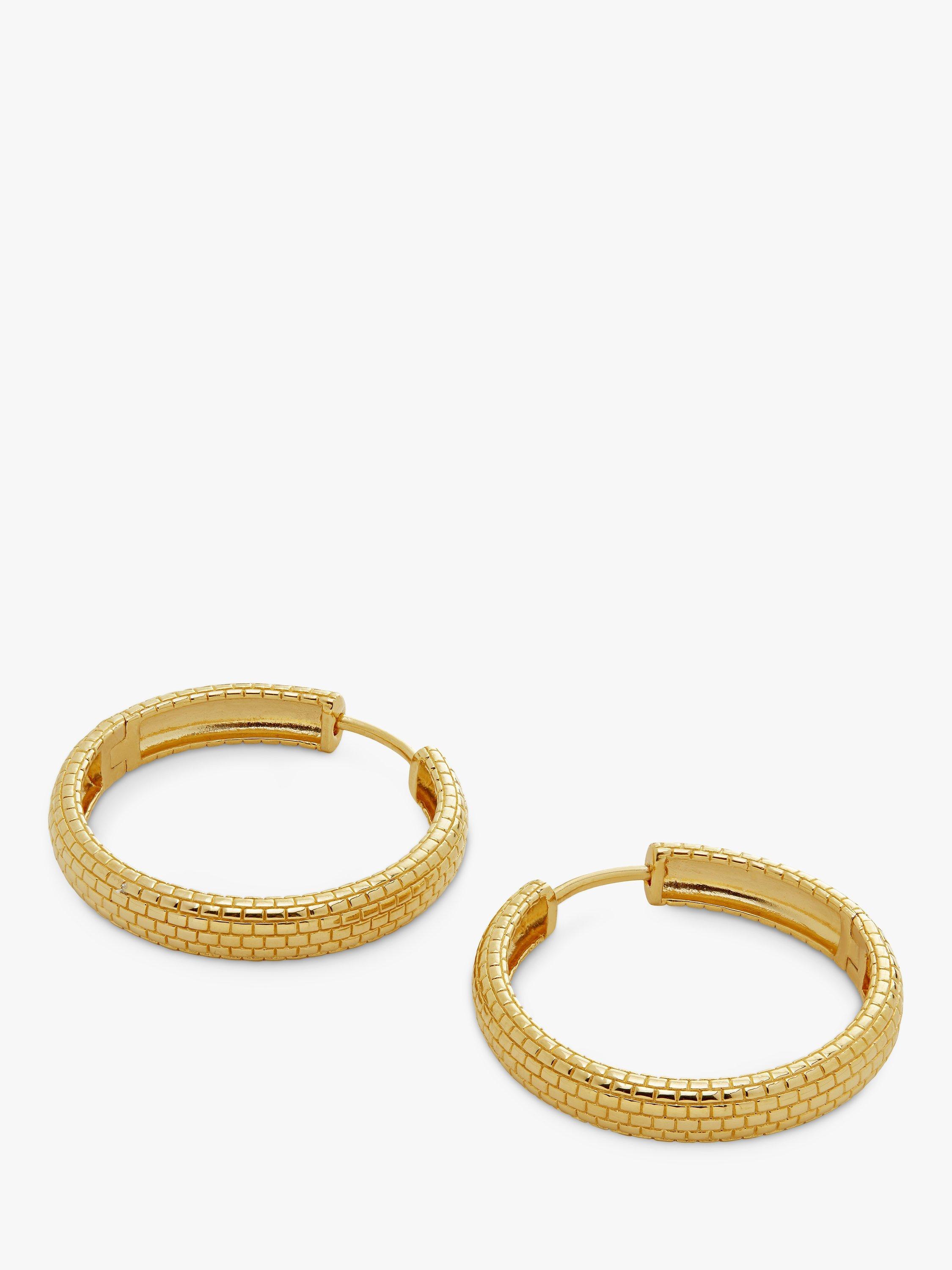 Product image 2 of 4, which shows Monica Vinader Heirloom Medium Earrings, Gold
