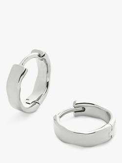 Monica Vinader MV Siren™ Muse Wave Huggie Earrings, Gold, Silver