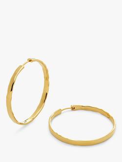 Monica Vinader MV Siren™ Muse Wave Large Hoop Earrings, Silver, Gold