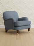 Laura Ashley Lynden Armchair, Teak Leg, Harley Dark Seaspray