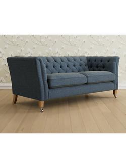 Laura Ashley Chatsworth Medium 2 Seater Sofa, Oak Leg, Orla Seaspray