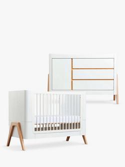 Gaia Baby Hera Cotbed and Dresser Bundle, White