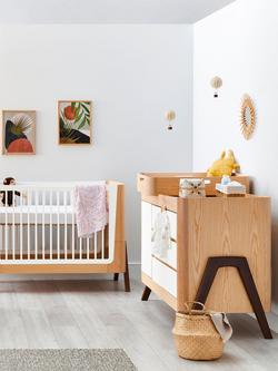 Gaia Baby Hera Cotbed and Dresser Bundle - view 2, Natural/White