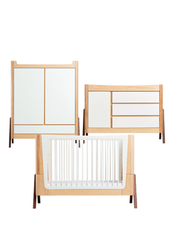 Gaia Baby Hera Cotbed, Wardrobe and Dresser Bundle, Natural