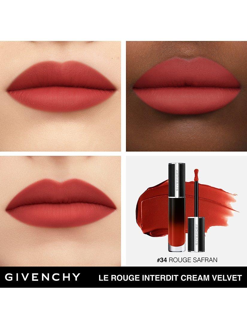 Product image 3 of 7, which shows Givenchy Le Rouge Interdit Cream Velvet Lipstick, 34 Rouge Safran