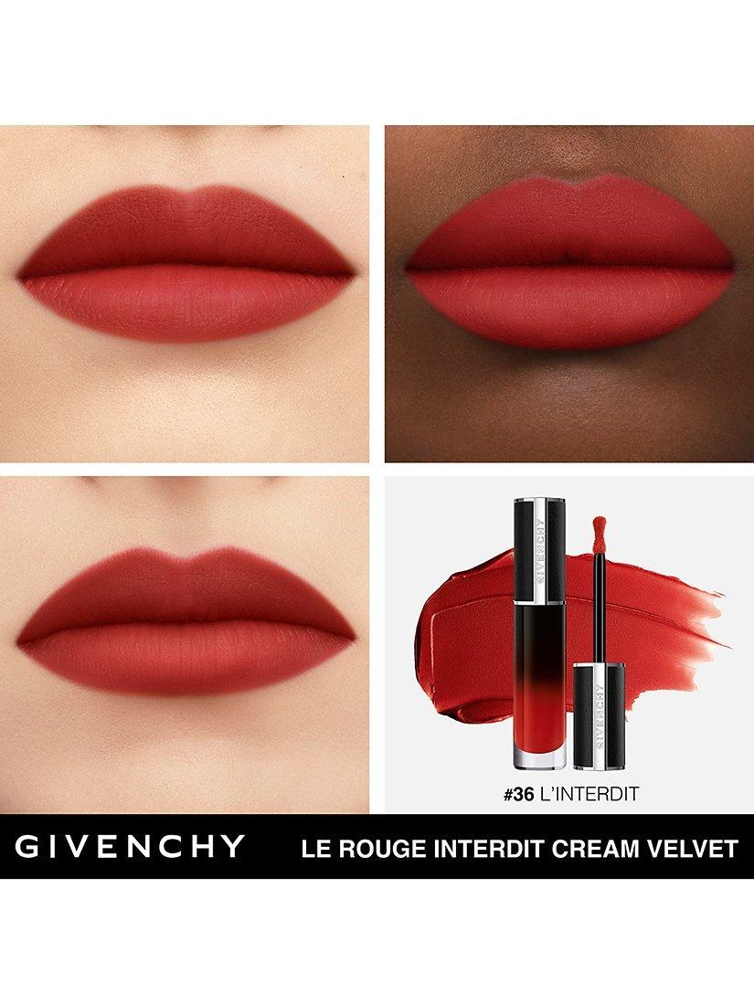 Product image 3 of 7, which shows Givenchy Le Rouge Interdit Cream Velvet Lipstick, 36 L'Interdit