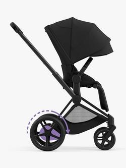 Cybex e-Priam Pushchair Chassis - view 2, Matte Black