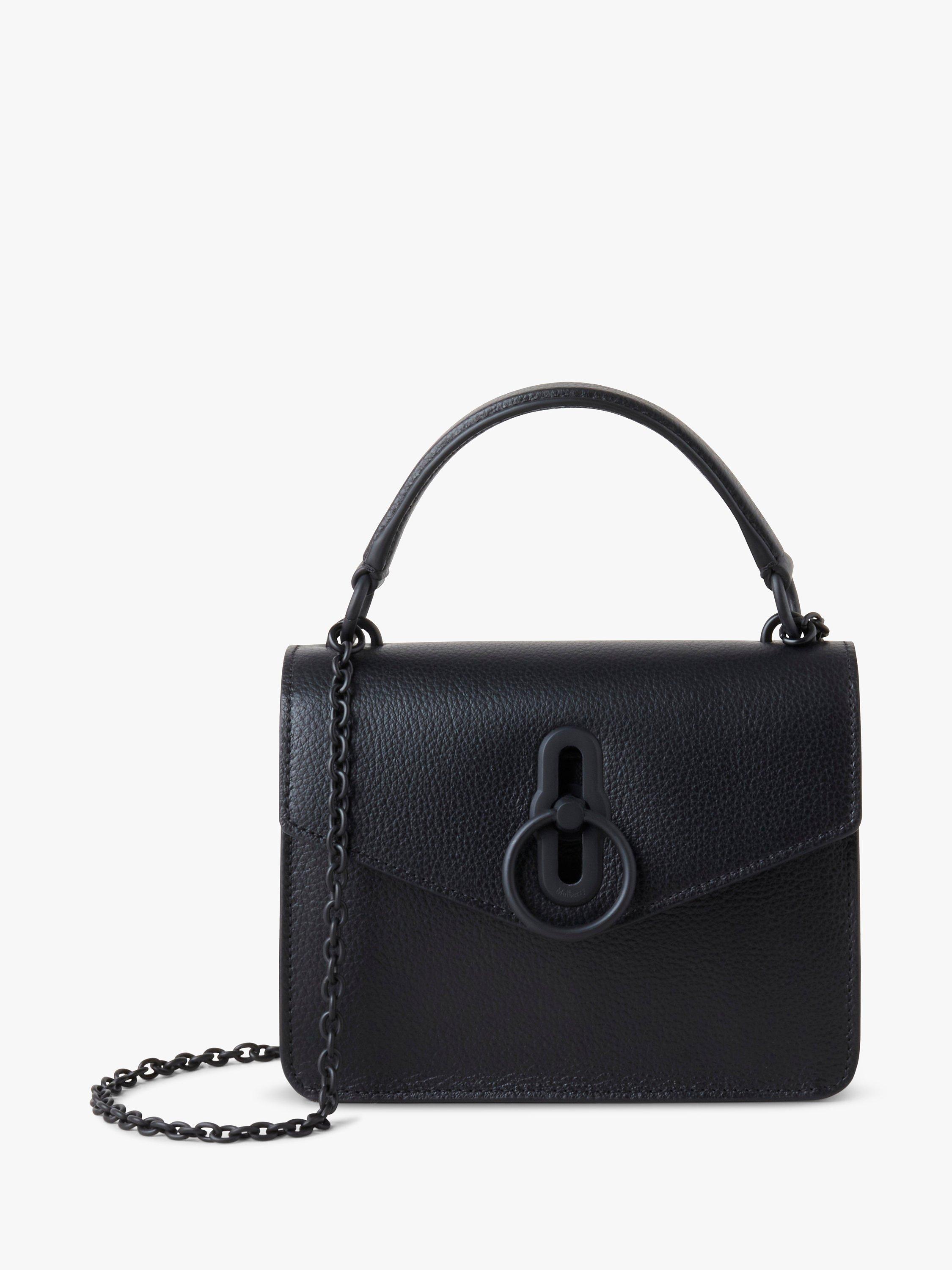 Product image 1 of 5, which shows Mulberry Small Amberley Small Classic Grain Leather Crossbody Bag, Black