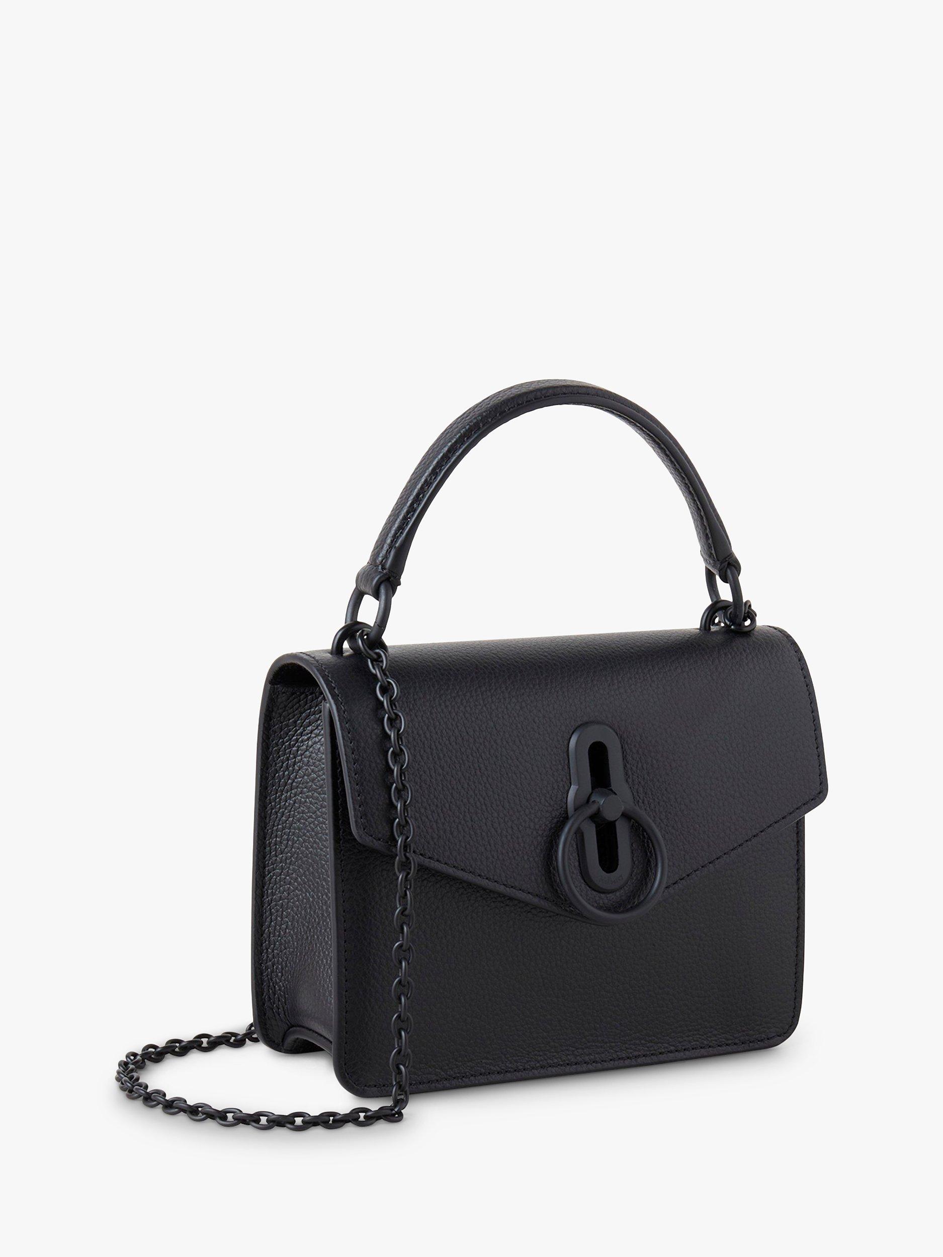 Product image 3 of 5, which shows Mulberry Small Amberley Small Classic Grain Leather Crossbody Bag, Black