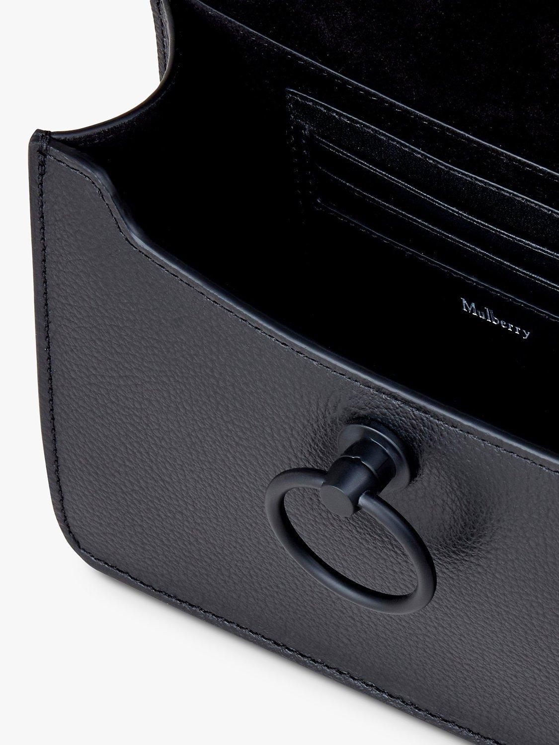 Product image 4 of 5, which shows Mulberry Small Amberley Small Classic Grain Leather Crossbody Bag, Black