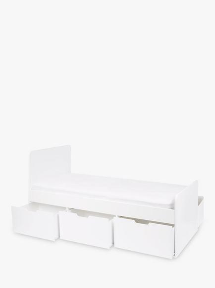 Great Little Trading Co Stowaway Single Storage Bed with 6 Drawers, White