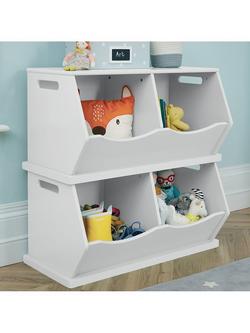 Great Little Trading Co Double Stacking Storage Trunk - view 2, White