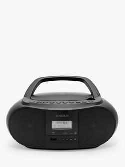 Roberts ZoomBox 4 DAB/DAB+/FM/CD Bluetooth Radio, Black