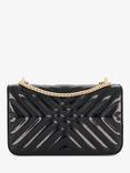 Dune London Edorchie Quilted Chain Handle Shoulder Bag, Black Patent