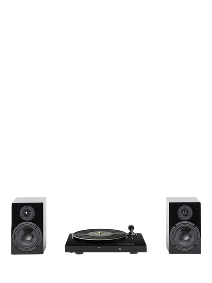 Pro-Ject Juke Box E1 Turntable Set with Speaker Box 5 Speakers, Black, Black