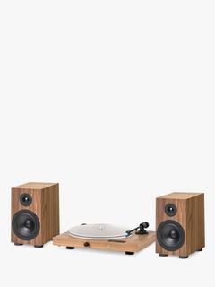 Pro-Ject Juke Box S2 Turntable Set with Speaker Box 5 S2 Speakers, Walnut