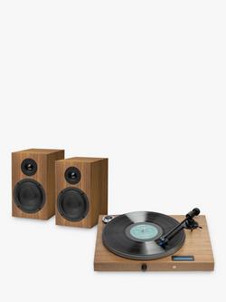 Pro-Ject Juke Box S2 Turntable Set with Speaker Box 5 S2 Speakers, Walnut - view 2, Walnut
