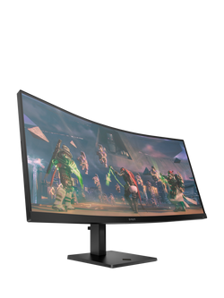 HP OMEN 34c Quad HD Curved HDR Ultrawide Gaming Monitor, 34", Black, Black