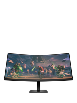 HP OMEN 34c Quad HD Curved HDR Ultrawide Gaming Monitor, 34", Black - view 2, Black