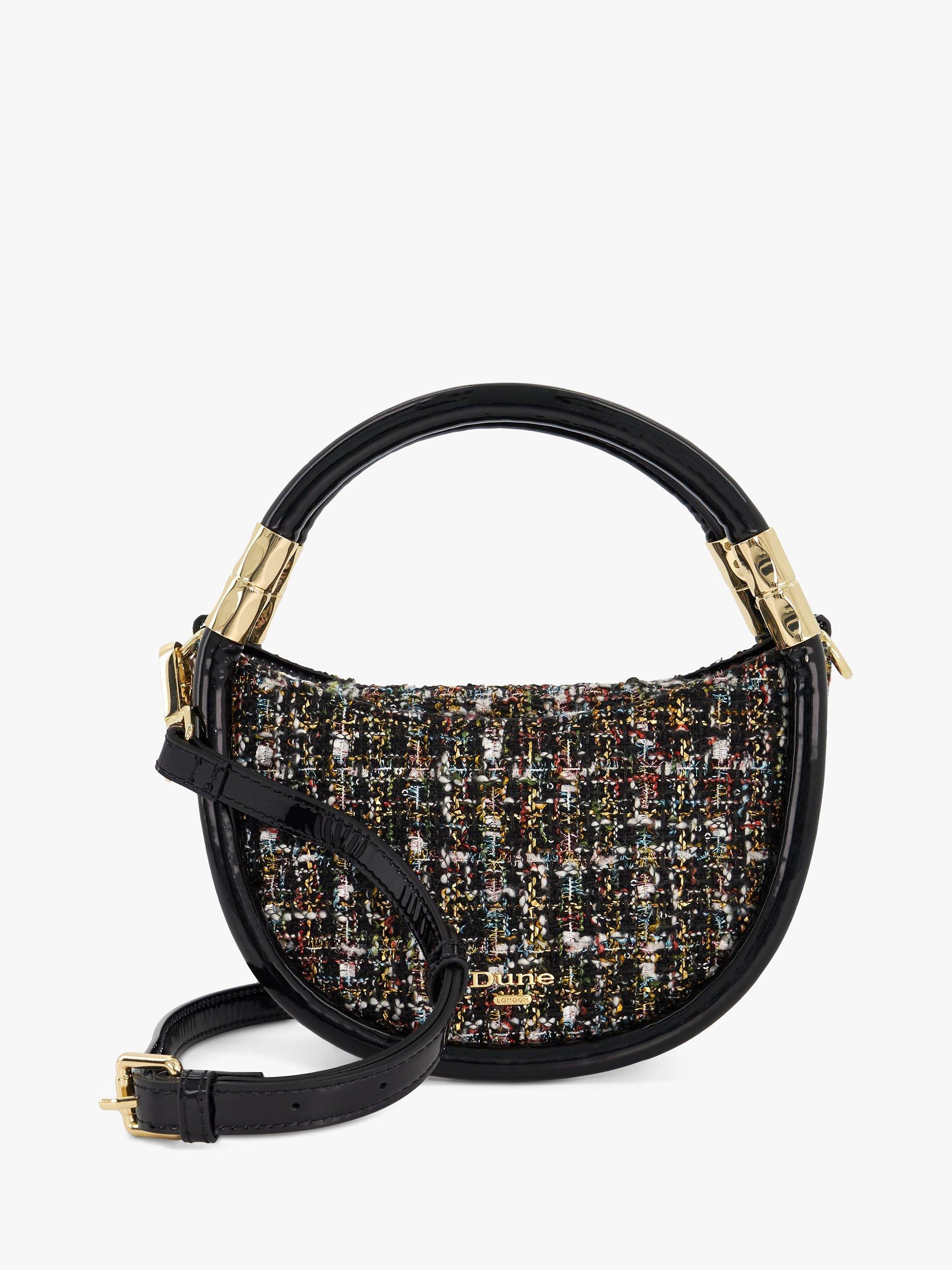Dune Daphny Small Fabric Shoulder Bag, Black/Multi