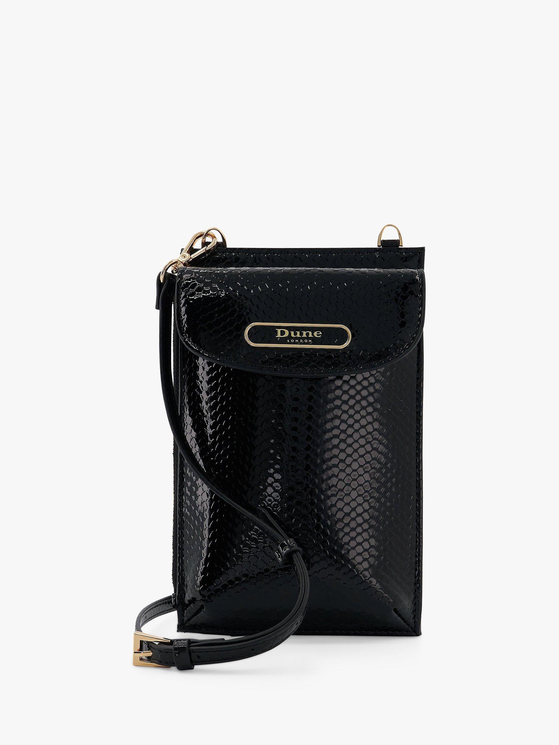 Dune Shellies Multi Purpose Phone Pouch, Black Reptile