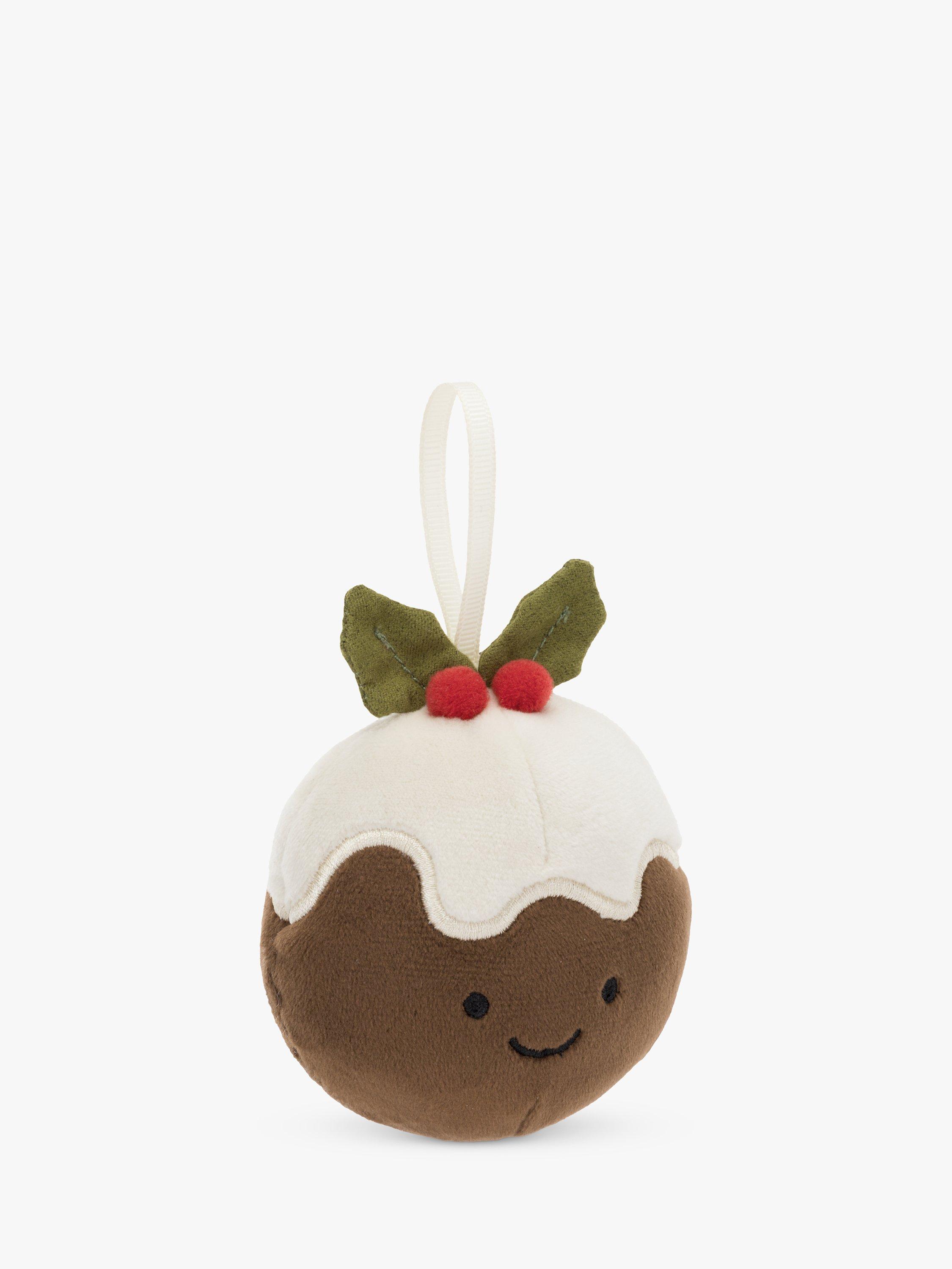 Jellycat Festive Folly Christmas Pudding Soft Toy Ornament