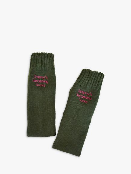 Solesmith Personalised Wellies Gardening Socks, Green, Small, Green