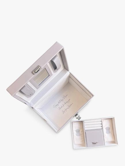 Solesmith Personalised Hidden Message Jewellery Box, Grey, Grey