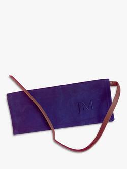 Solesmith Personalised Waxed Canvas Watch Roll, Navy, Blue