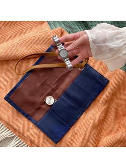 Solesmith Personalised Waxed Canvas Watch Roll, Navy - view 2, Blue