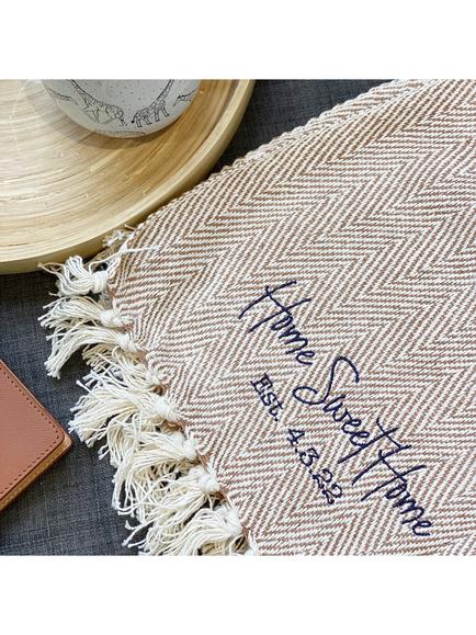 Solesmith Personalised Home Sweet Home Blanket, Neutral - view 2, Neutral