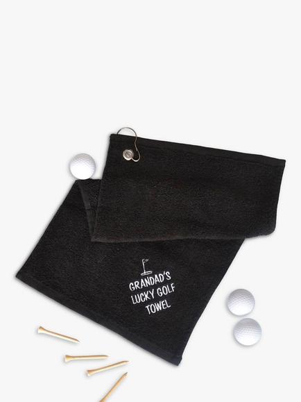 Solesmith Personalised Golf Towel, Black - view 2, Black